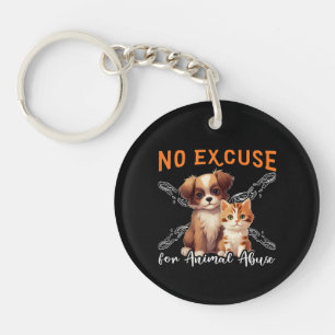 Geen dierenmishandeling Dierenrechten Design voor  Sleutelhanger