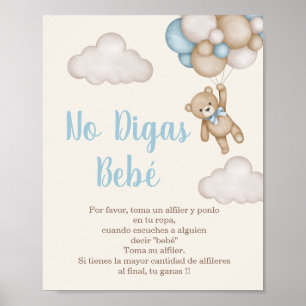 Geen Digas Bebé letrero para Baby shower Poster