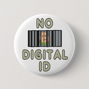 Geen digitale id ronde button 5,7 cm