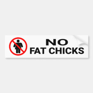 Geen dikke kuikens teken bumpersticker