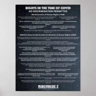 "Geen discriminatie" Mensenrechten X Klein Poster