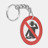 Geen DJ Zone Sleutelhanger (Voorkant Links)