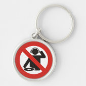 Geen DJ zone Sleutelhanger (Voorkant)