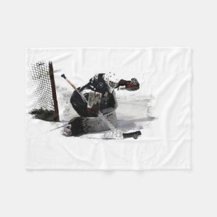 Geen doel hier! - Hockey Player Fleece Blanket Deken