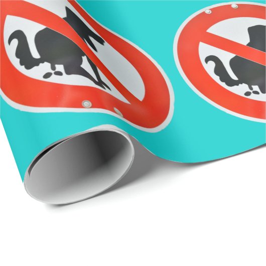 Geen Dog Poop Poo-teken Cadeaupapier (Rol Hoek)