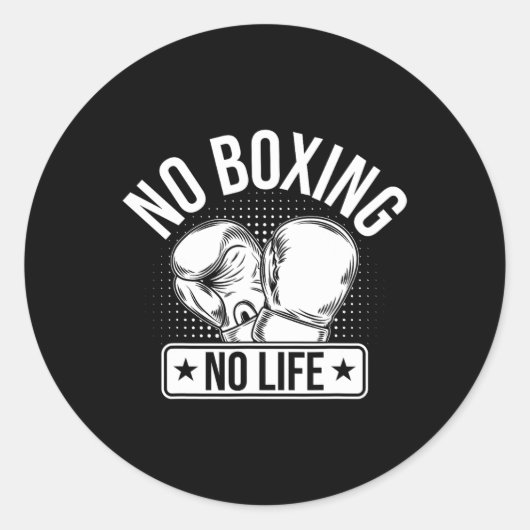 Geen doos Geen leven 1 Ronde Sticker (Voorkant)