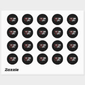 Geen doos voor een boxer ronde sticker (Vel)