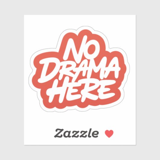 Geen drama hier sticker (Vel)