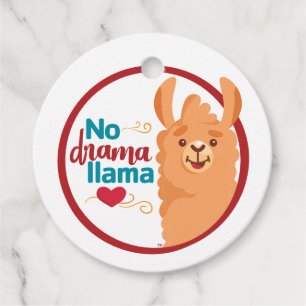 Geen drama lama (warm) bedankjes labels