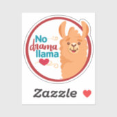 Geen drama lama (warm) sticker (Vel)