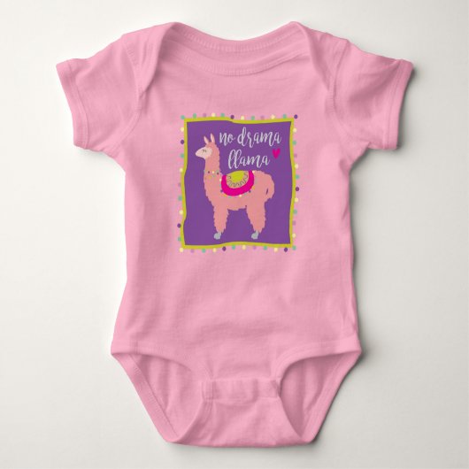 Geen Drama Llama Baby Body Suit Romper (Voorkant)