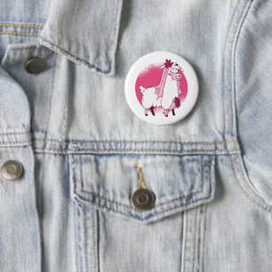 Geen Drama LLama BRUID Funny Huwelijk Bruidsfeest Ronde Button 5,7 Cm
