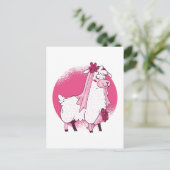 Geen Drama LLama BRUID Funny Trouwfeest Bruidsjurk Briefkaart (Staand voorkant)