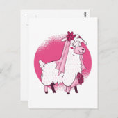 Geen Drama LLama BRUID Funny Trouwfeest Bruidsjurk Briefkaart (Voorkant / Achterkant)