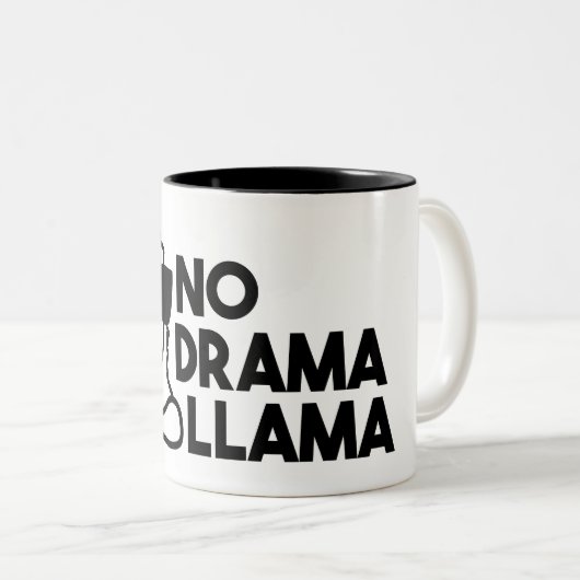 Geen Drama Llama Coffee Mok (Voorkant rechts)