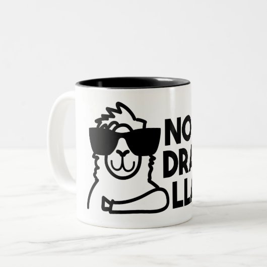 Geen Drama Llama Coffee Mok (Voorkant links)