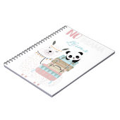 Geen Drama Llama Cute Panda die Llama Alpaca Prem Notitieboek (Linkerzijde)