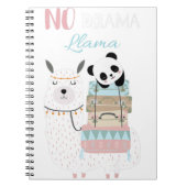 Geen Drama Llama Cute Panda die Llama Alpaca Prem Notitieboek (Voorkant)