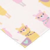 Geen Drama Llama Cute Pink Yellow Pattern Tafelkleed (Gekanteld)
