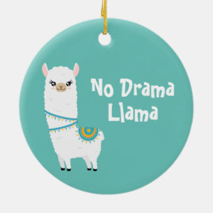 Geen drama Llama keramisch siermiddel Ornament