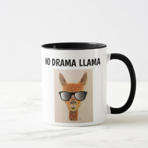GEEN DRAMA LLAMA met zonnebrillen Koffiebuizen Mok