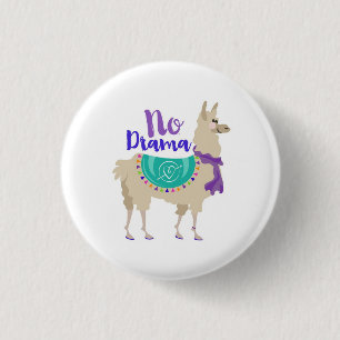 Geen Drama Llama Pin Ronde Button 3,2 Cm