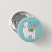 Geen Drama LLAMA Ronde Button 3,2 Cm (Voorkant /achterkant)