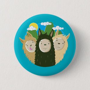 Geen Drama Llamas Brothers Ronde Button 5,7 Cm