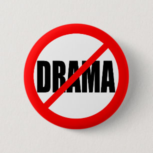 "GEEN DRAMA" RONDE BUTTON 5,7 CM
