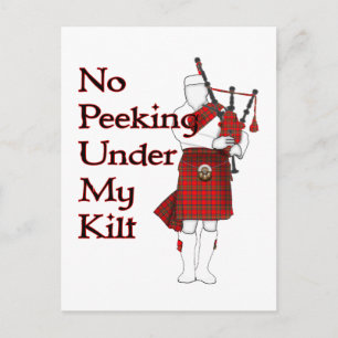 Geen drang onder mijn Kilt Funny Bagpipe-speler Briefkaart