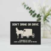 geen drink of schijf briefkaart (Staand voorkant)