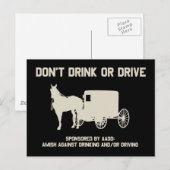 geen drink of schijf briefkaart (Voorkant / Achterkant)
