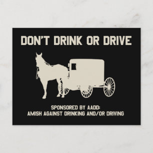 geen drink of schijf briefkaart
