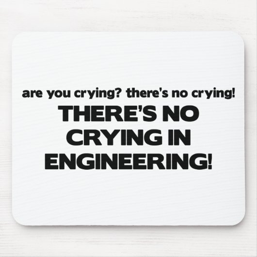 Geen drogen in engineering muismat (Voorkant)