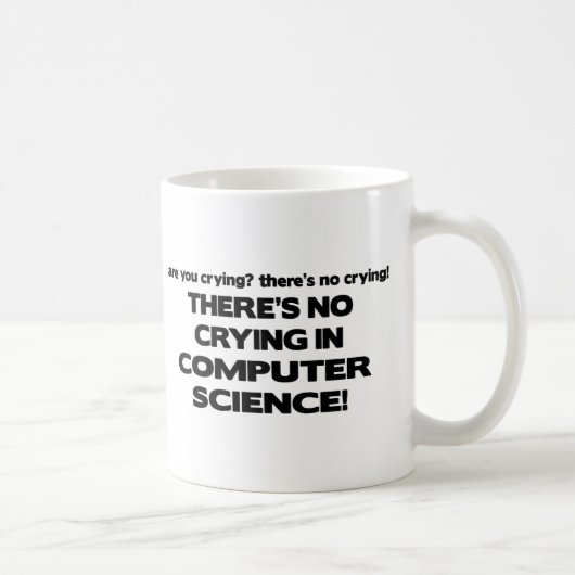 Geen droging in computerwetenschap koffiemok (Rechts)