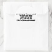 Geen droogprogramma's ronde sticker (Tas)