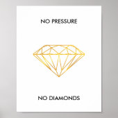 Geen druk Geen diamanten Faux Gold Foil prijsopgav Poster (Voorkant)
