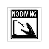 Geen duiken (Mosasaurus) Rubberstempel (Afrduk)