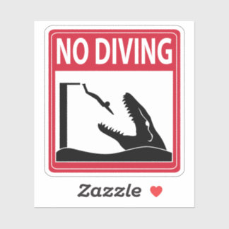 Geen Duiken (Mosasaurus) Sticker