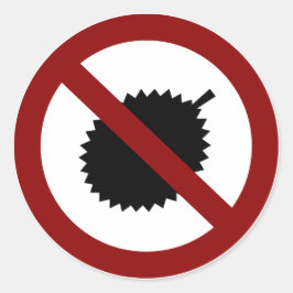 Geen Durian Ronde Sticker