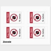 Geen Durians (2) Teken, Singapore Rechthoekige Sticker (Vel)