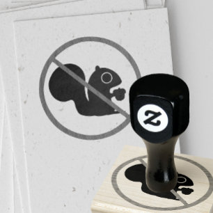 Geen eekhoorntjes 	rubberstempel