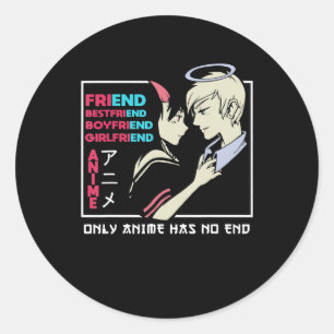 Geen Eind Anime Kleding Manga Art Cosplay Otaku Gi Ronde Sticker