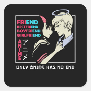 Geen Eind Anime Kleding Manga Art Cosplay Otaku Gi Vierkante Sticker