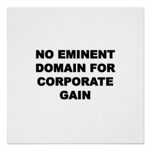 Geen Eminent Domein voor Collectieve Aanwinst Perfect Poster