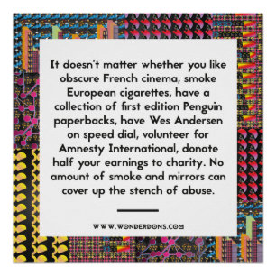 Geen enkele koel kan misbruik verdoezelen perfect poster