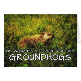 Geen enkele vrouw heeft een fiasco met Groundhogs-