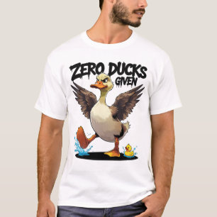 Geen Enkele Zorg Grappige Chagrijnige Eend T-shirt