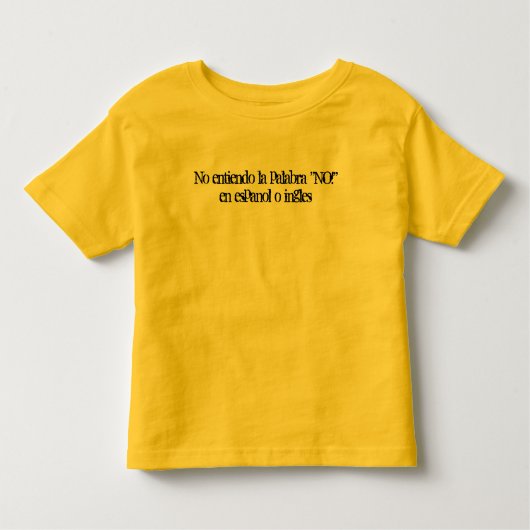 Geen entiendo la palabra "NEE!" en espanol en ingl Kinder Shirts (Voorkant)