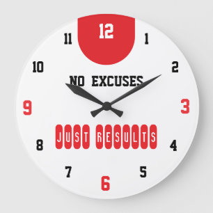 Geen Excuses Alleen Resultaten Fitness Grote Klok